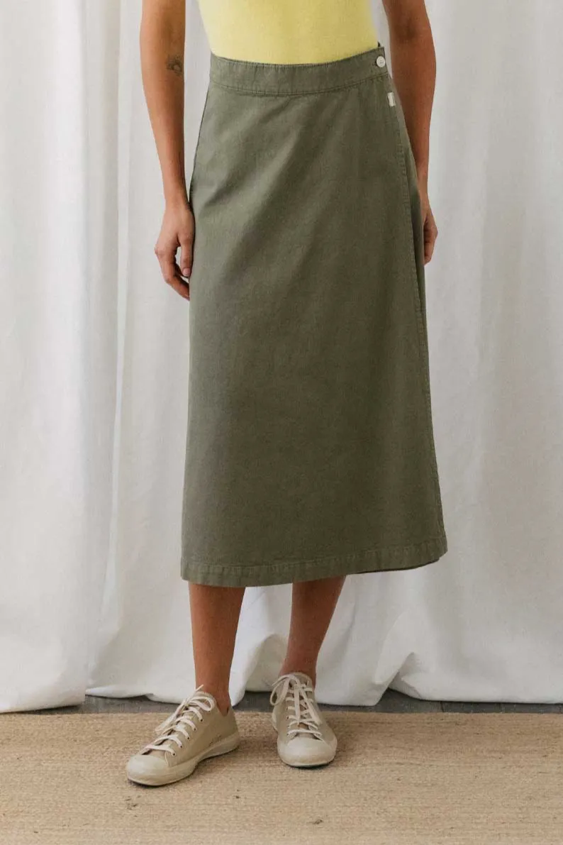 TWOTHIRDS TWOTHIRDS Damen vegan Rock Aspo Light Khaki, Olivgrün, – Produktbild 2 von 2