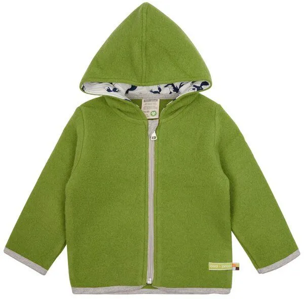 loud + proud loud + proud Baby & Kinder Jacke Wollfleece, GOTS-zertifiziert, Grass(grün), – Produktbild 1 von 2