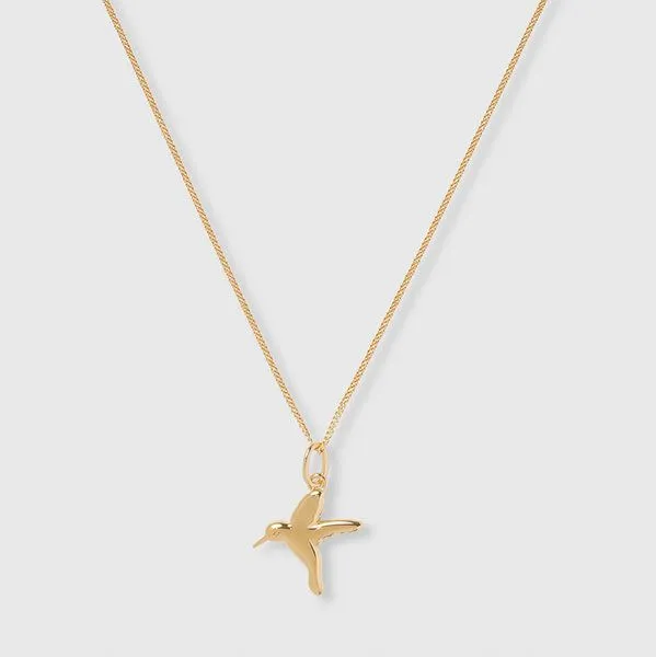 fejn jewelry fejn jewelry Kette 'hummingbird' mit Kolibri Anhänger, Gold, – Produktbild 2 von 3