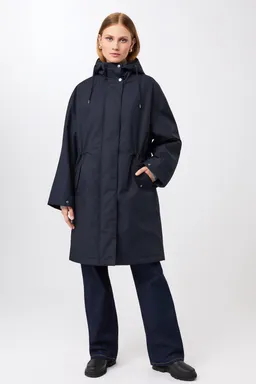 LangerChen LangerChen Damen vegan Parka Long Lightly Padded Navy – Produktbild 1 von 1