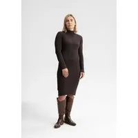 MELA Rippstrickkleid SHIVANI | von MELA | Fairtrade & GOTS zertifiziert, Dunkelbraun, – Produktbild 1 von 1