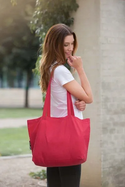 Neutral Neutral Baumwolltasche Einkaufstasche Shopper Breit Lange Henkel, Natur, – Produktbild 3 von 4