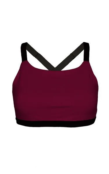 Golden Circle Clothing Golden Circle Clothing Sport-BH mit Biogummi, Dunkelrot, – Produktbild 1 von 4