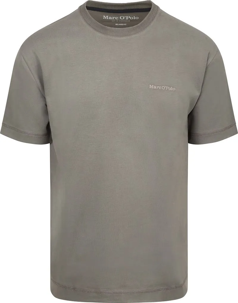 Marc O'Polo Marc O'Polo Heavy T-Shirt Graphite Dust - Größe M, Taupe, – Produktbild 2 von 5