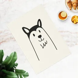 PepMelon Husky Hund Geschirrtuch, 50 x 70 cm, Bio-Baumwolle – Produktbild 1 von 1