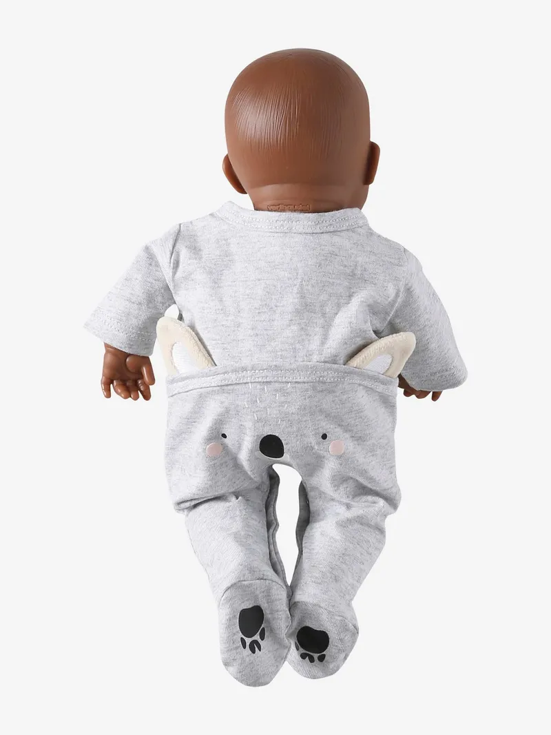 Vertbaudet Puppen Schlafanzug für Puppen mit 30-36 cm koala, Grau koala, – Produktbild 2 von 4