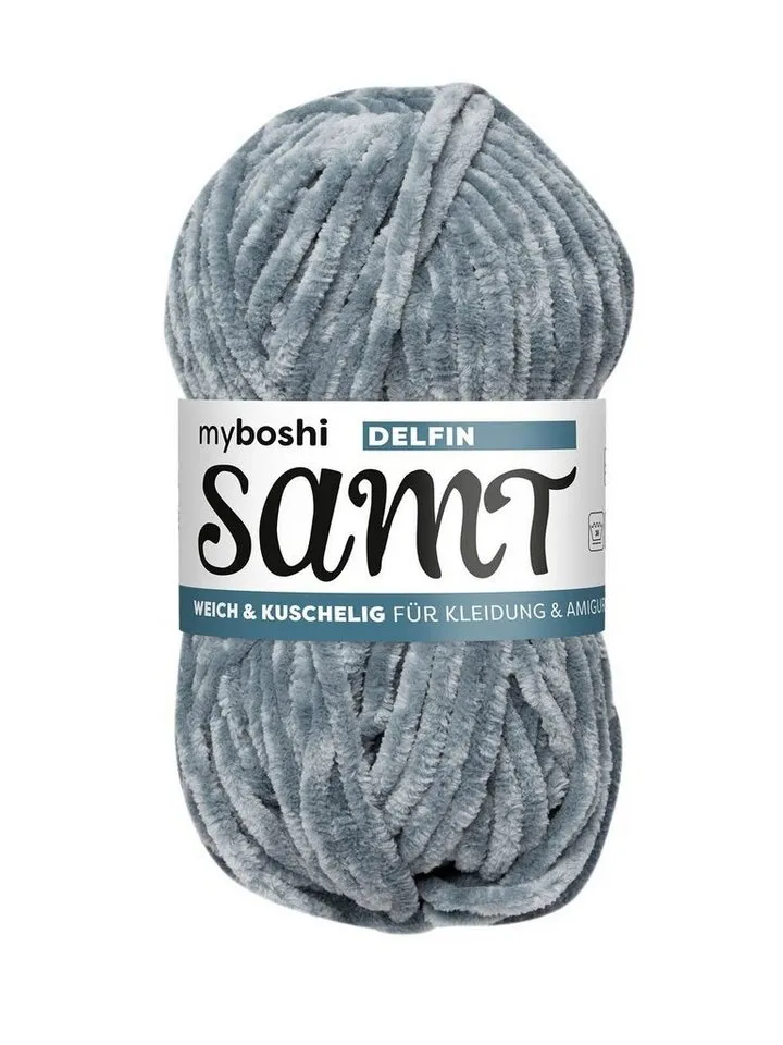 myboshi Samt, 100% Polyester Häkelwolle, Delfin, – Produktbild 2 von 2