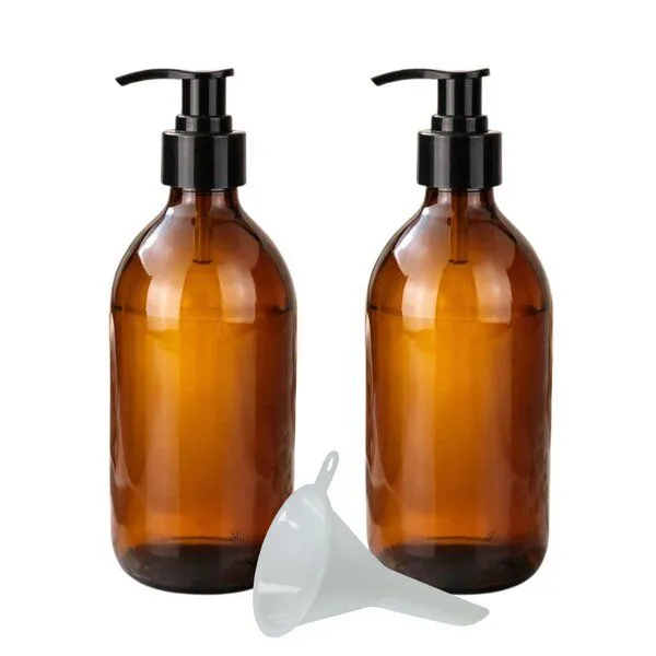 mikken mikken Pumpspender braun 500 ml widerverwendbarer Seifenspender aus Braunglas 0,5 Liter Apothekerqualität – Produktbild 1 von 4