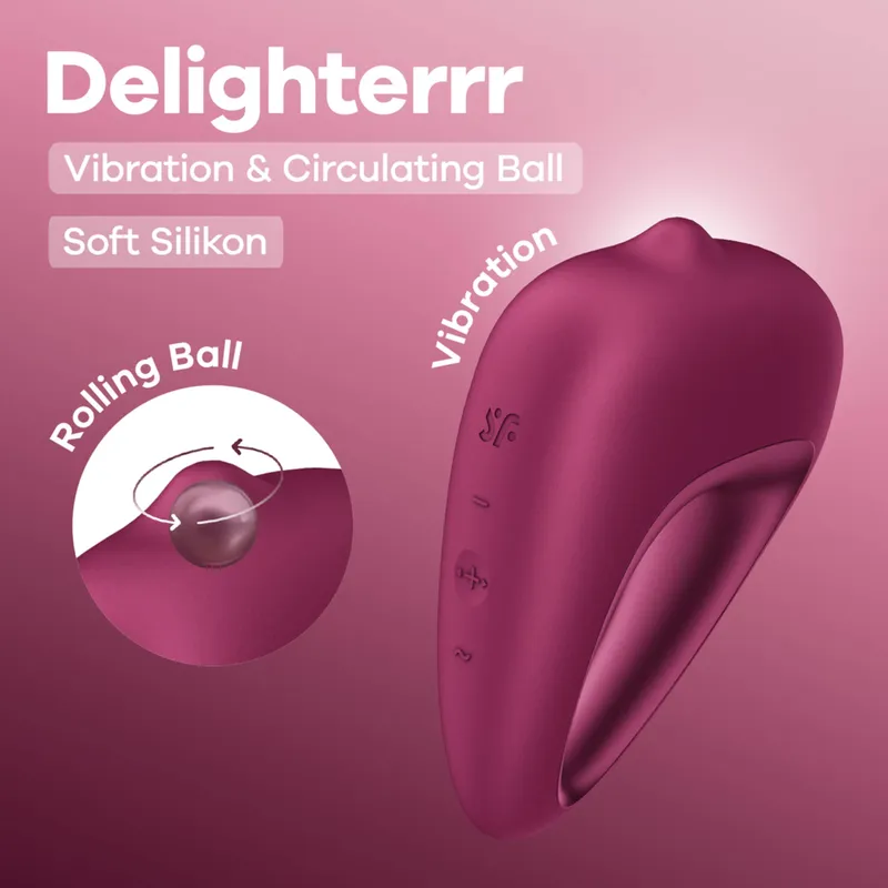 Satisfyer Satisfyer Delighterrr, 11,5 cm, Beere, – Produktbild 1 von 1