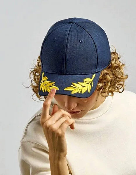 Atlantis Headwear Atlantis Headwear Damen / Herren Cap Muster Winner Lorbeerblätter auf Schirm, Navy, – Produktbild 1 von 3