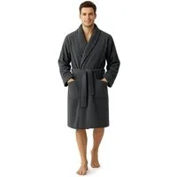 Bruno Barella Bruno Barella Herren Bademantel 100 % Biobaumwolle aus der türkischen Ägäis in Anthrazit, Sand, Navy – flauschig & saugfähig, Anthrazit, – Produktbild 1 von 1