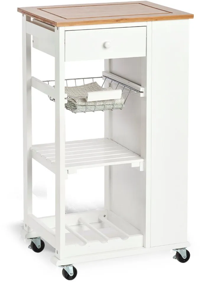Zeller Present Küchenwagen, mit 4 Rollen, Weiß, – Produktbild 2 von 5