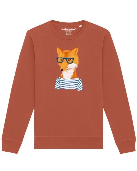 watapparel watapparel Sweatshirt Unisex Fuchs, Heritage brown, – Produktbild 1 von 4