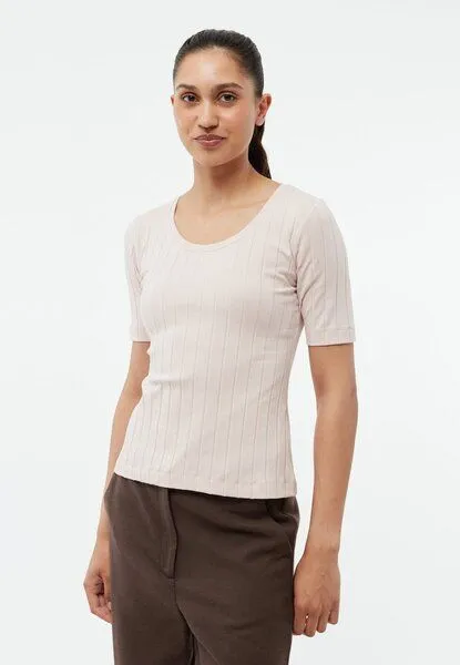 Givn Berlin Givn Berlin Geripptes Shirt GBANAIS aus Bio-Baumwolle, Powder pink, – Produktbild 1 von 4