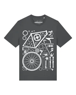 watapparel watapparel T-Shirt Unisex Fahrradteile – Produktbild 1 von 1