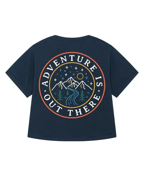 watapparel watapparel Oversize T-Shirt Frauen Adventure is out there, French navy, – Produktbild 2 von 2
