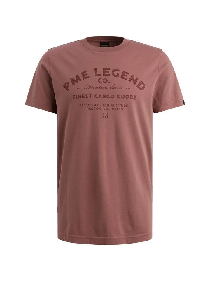 PME Legend PME Legend T-Shirt Logo Print Kurzarm aus reiner Baumwolle, Rundhals, Rot, – Produktbild 4 von 4