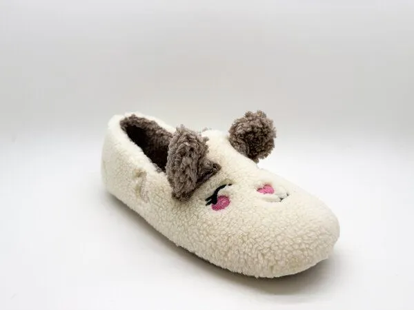 thies Veganer "thies ® Organic Rabbit Closed Slipper" aus kuscheliger Biobaumwolle, Off white (weiß), – Produktbild 4 von 4