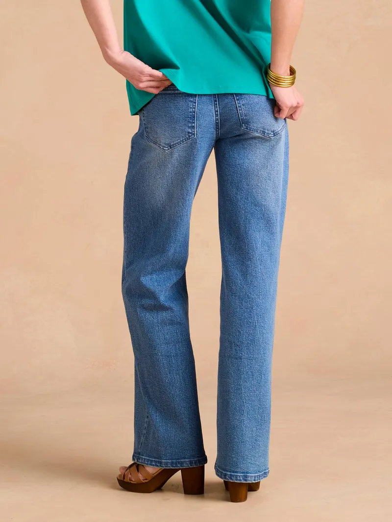 Envie De Fraise Weite Umstandsjeans mit Seamless-Einsatz ENVIE DE FRAISE, Blue stone, – Produktbild 4 von 4