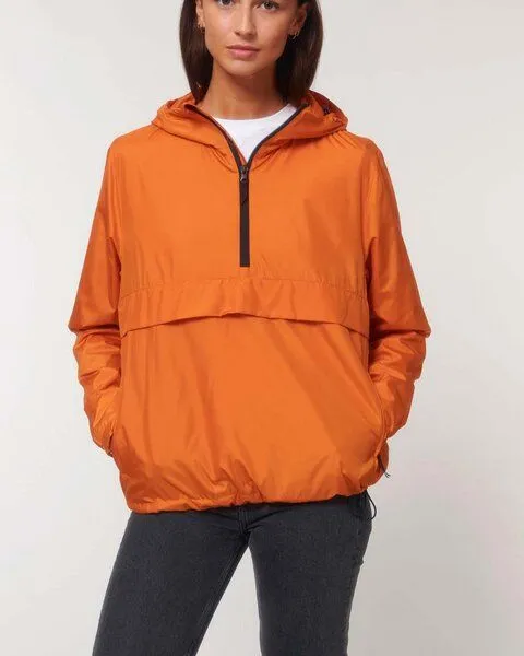 YTWOO YTWOO Unisex Windbreaker aus recyceltem PET, leichte Überziehjacke, Outdoor Jacke, Orange, – Produktbild 4 von 4