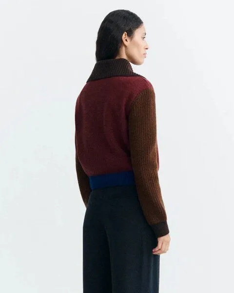 thinking mu thinking mu Damen Pullover - Tanit Knitted Sweater - aus Wolle, Brown, – Produktbild 4 von 4