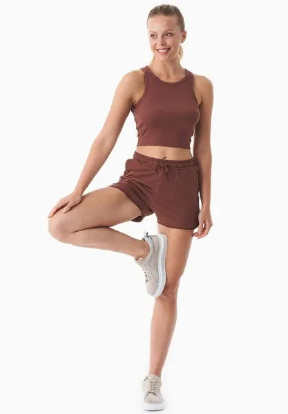 ORGANICATION ORGANICATION SANNDRA | Leichte Sweatshorts aus Bio-Baumwolle, Coffee brown, – Produktbild 1 von 4