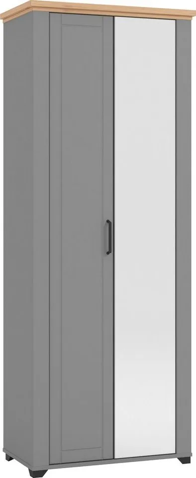 Home affaire Garderobenschrank Valencia, Grau, – Produktbild 2 von 5