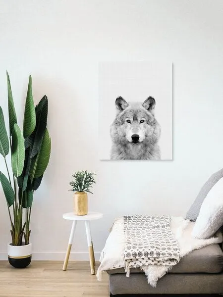 Photocircle Photocircle Poster / Leinwandbild - Wolf (Black and White) – Produktbild 4 von 4