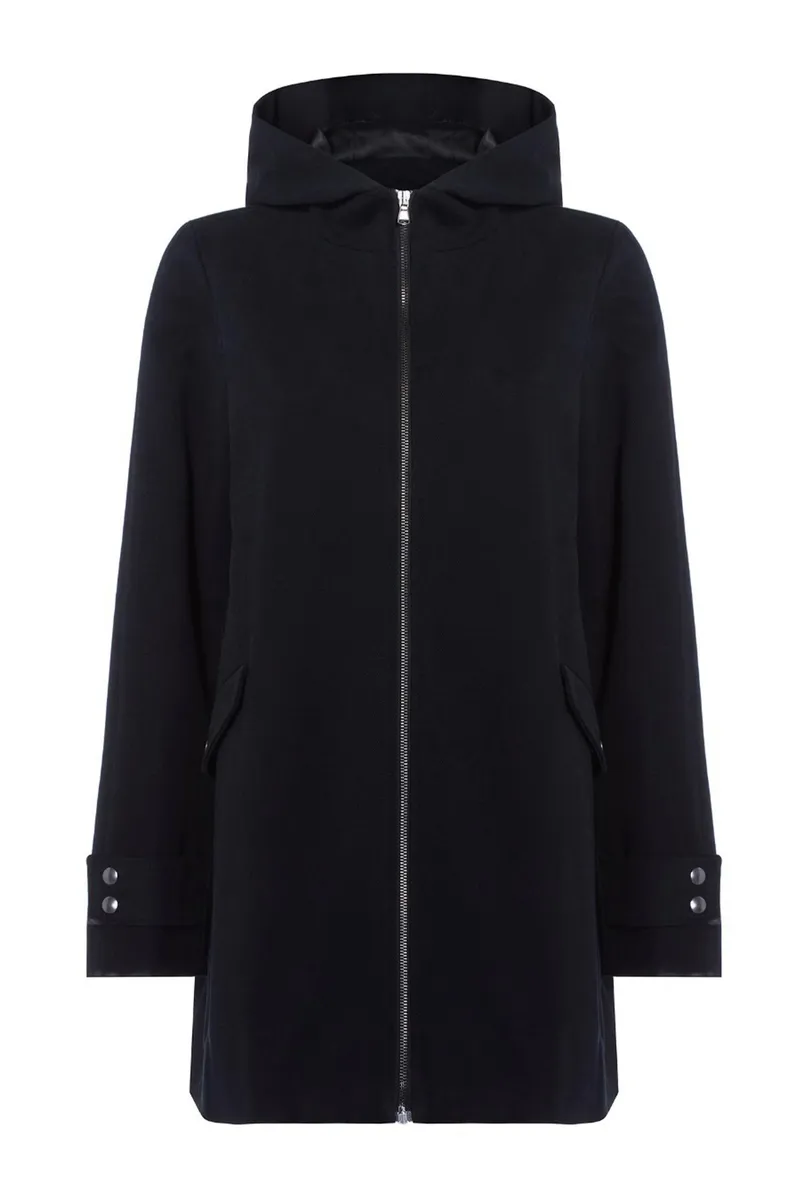 Will's Vegan Store Will's Vegan Store Damen vegan Mantel Vegane Wolle Kapuze Schwarz, Schwarz, – Produktbild 1 von 2