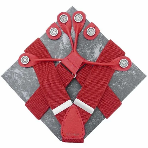 klYmp klYmp Hosenträger 'classic' uni, Rot, – Produktbild 1 von 2