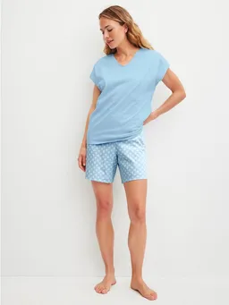 CALIDA CALIDA Shorty Lovely Nights (2 tlg) mit V-Ausschnitt und kurzen Ärmeln, weiche Single-Jersey Qualität – Produktbild 1 von 1