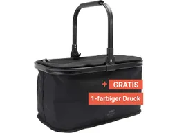 Einkaufskorb "Cool Basket" isoliert, 36 l, klappbar, inkl. 1c-Gratisdruck, schwarz – Produktbild 1 von 1