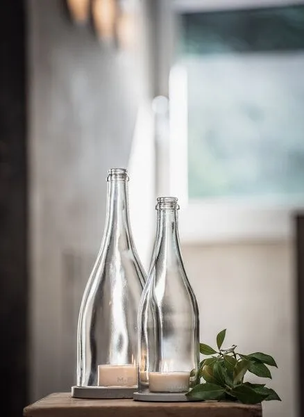MaBe MaBe Windlicht handgefertigt aus der Sektflasche, Transparent, – Produktbild 3 von 4