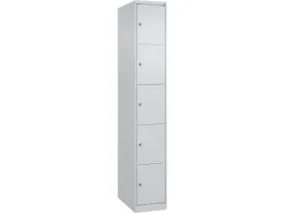 C+P C+P Schließfachschrank Classic PLUS, 5 Fächer, 1850x300x500mm, Lichtgrau – Produktbild 1 von 1