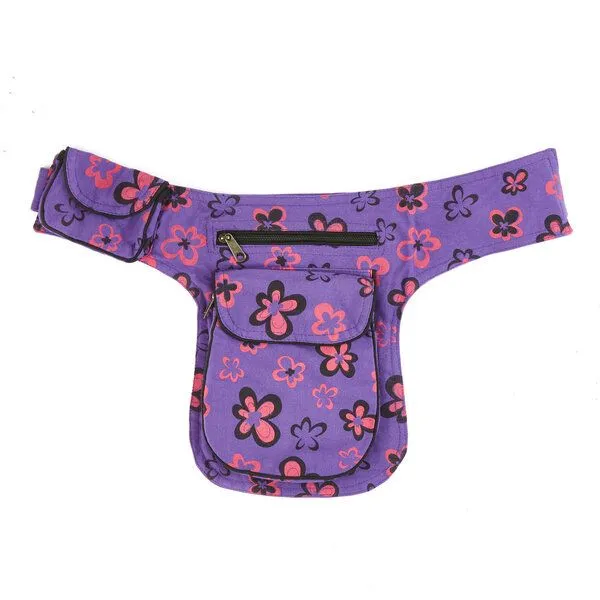short'n'pietz short'n'pietz handgenähte Gürteltasche mit verstellbarem Gürtel, Lila rosa, – Produktbild 1 von 3