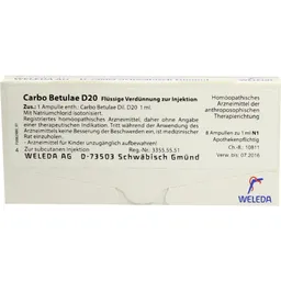 Weleda WELEDA CARBO BETULAE D 20 Ampullen 8X1 ml Ampullen – Produktbild 1 von 1