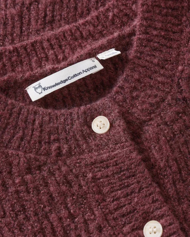 KnowledgeCotton Apparel KnowledgeCotton Apparel Damen vegan Weste Aus Soufflé-Garn Burgunderrot, Rot, – Produktbild 2 von 2