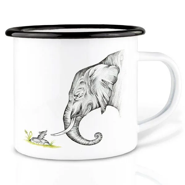 LIGARTI Emaille Tasse – Zutrauen – LIGARTI Tiermanufaktur – Produktbild 1 von 4