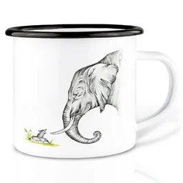 LIGARTI Emaille Tasse – Zutrauen – LIGARTI Tiermanufaktur – Produktbild 1 von 1