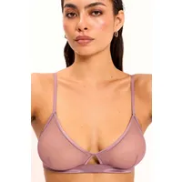 Understatement Understatement Damen vegan Bralette Aus Mesh Mit Ausschnitten Dreieckig, Mauvefarben – Produktbild 1 von 1