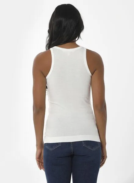 ORGANICATION ORGANICATION Geripptes Basic Top aus Bio-Baumwolle, Weiß(off white), – Produktbild 4 von 4