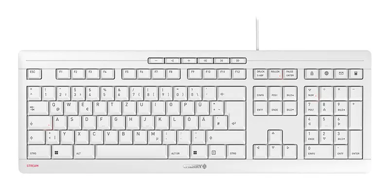 Cherry Cherry Tastatur 'Stream JK-8500', weiß – Produktbild 2 von 4