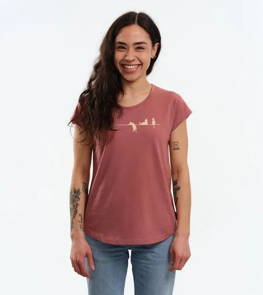 Gary Mash GARY MASH Shirt Asheville Katzen aus Bio-Baumwolle, Altrosa (rosa), – Produktbild 3 von 4