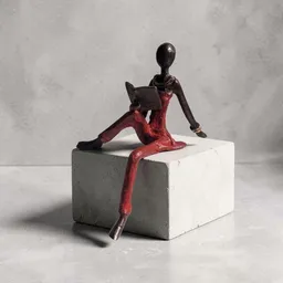 Moogoo Creative Africa Moogoo Creative Africa Bronze-Skulptur "Lesende Grazie" | Unikate | verschiedene Farben – Produktbild 1 von 1