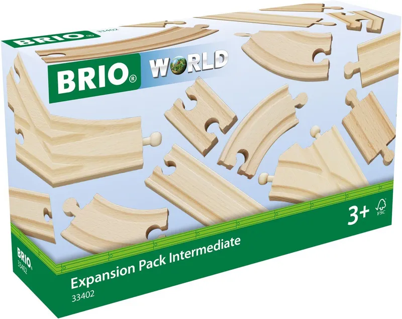 BRIO BRIO Gleise-Set BRIO® WORLD, Mittleres Schienensortiment, (Set), Ergänzungsset BRIO® WORLD, Beige, – Produktbild 4 von 4