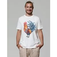 watapparel watapparel T-Shirt Unisex Grimmiger Gockel, Off white, – Produktbild 1 von 1