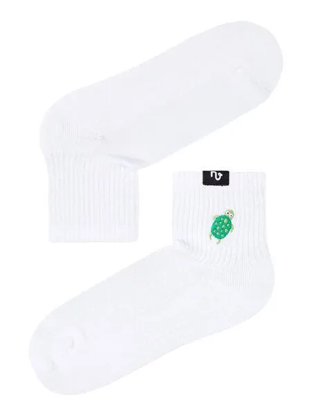 Natural Vibes Natural Vibes Turtle Quarter Socken | Schildkröte Socken | Sneaker Socken | Bio GOTS | Bunte Socken | Herren Damen Socken – Produktbild 3 von 3