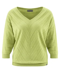 HempAge Hempage Damen vegan Strickpullover Bambusgrün – Produktbild 1 von 1
