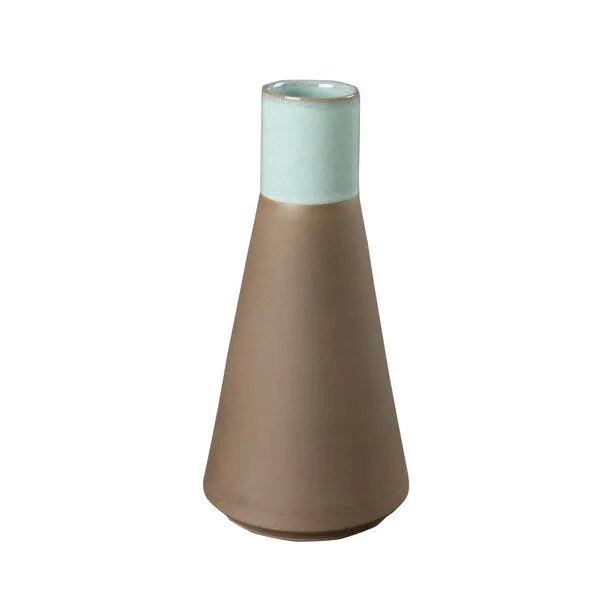 Blumenfisch Blumenfisch Vase Rhea – handgefertigte Steinzeugvase aus Berlin, Grau / türkis, – Produktbild 1 von 2