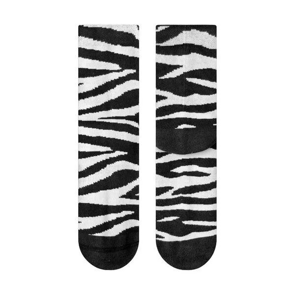 SOXN SOXN ZEBRA QUATER / Socken aus Bio-Baumwolle / Prewashed - Vorgewaschen für lange Haltbarkeit in Schwarz und Weiss, Schwarz, – Produktbild 2 von 2